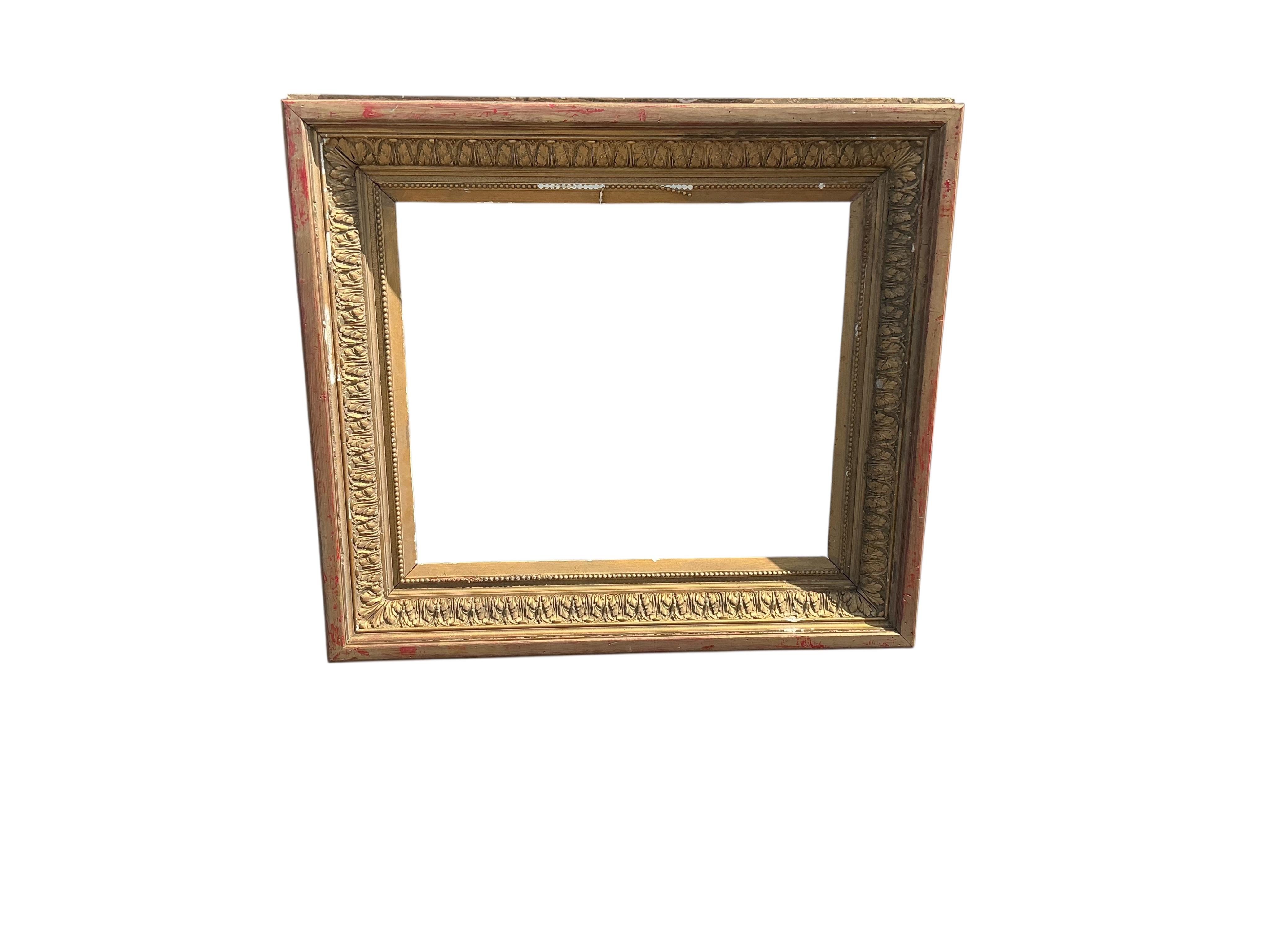 Five Victorian and later rectangular giltwood and composition picture frames, largest width 85cm, height 146cm